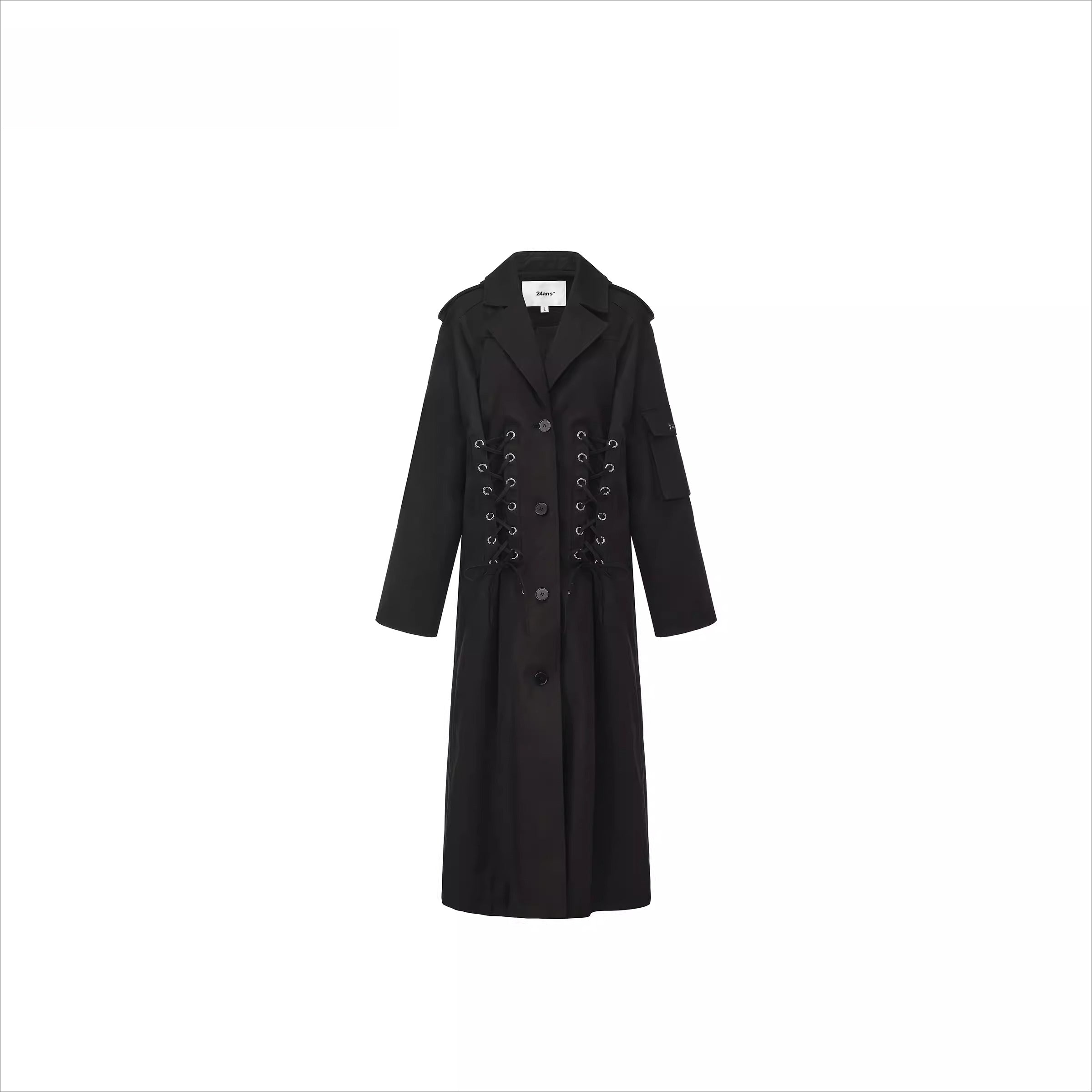 Oversized Drawstring Trench Coat