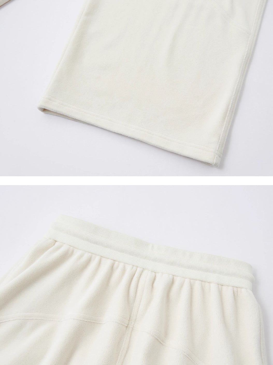 Fleece Curved-Leg Relaxed Pants