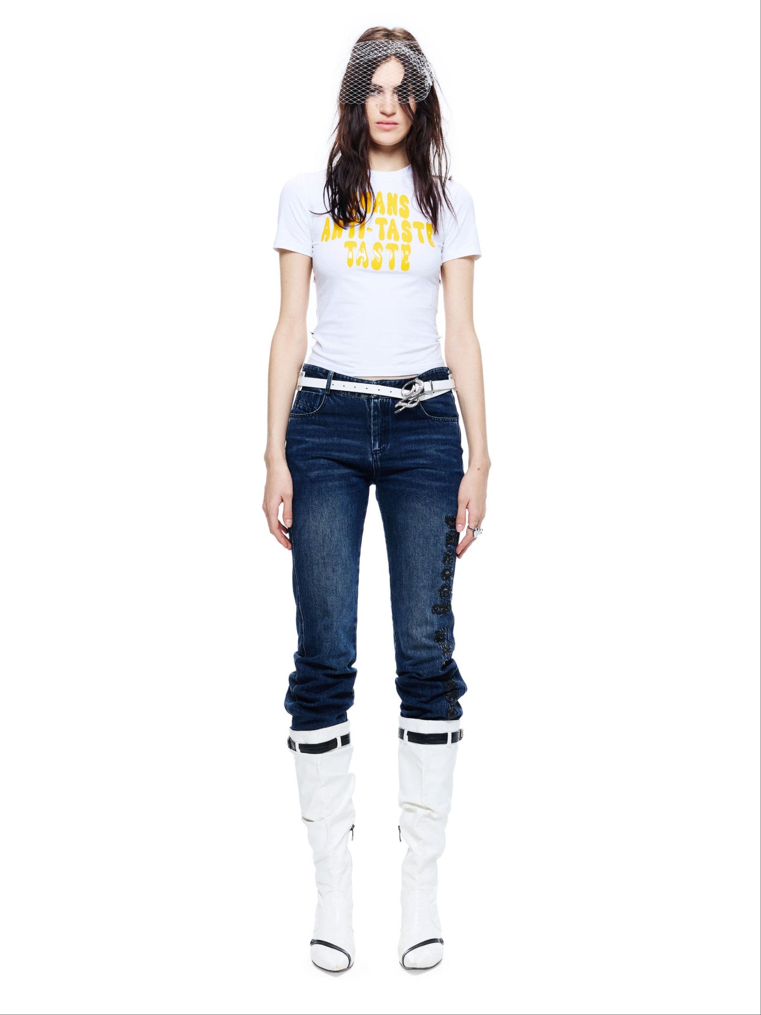 Graphic Waist-Adjustable Slim Fit T-Shirt