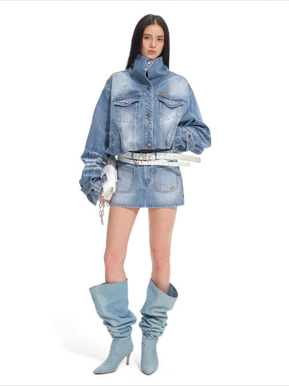 Equestrian Relaxed Denim Jacket