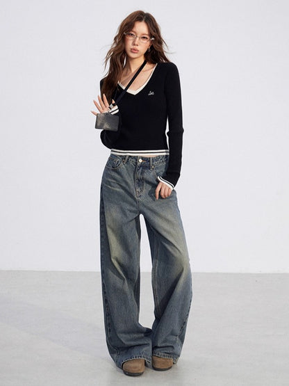 Slim-Fit Soft-Touch Knit Blouse