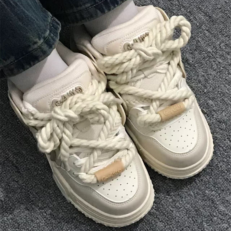 Q-AND Off-white Chunky Casual Sneakers – CHINASQUAD