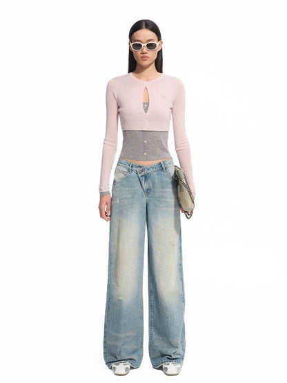 &quot;Savanna Series&quot; Washed Hand-rubbed Denim Jeans - CHINASQUAD