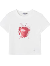 Apple Silhouette Half-Sleeve Crew Neck T-Shirt - CHINASQUAD