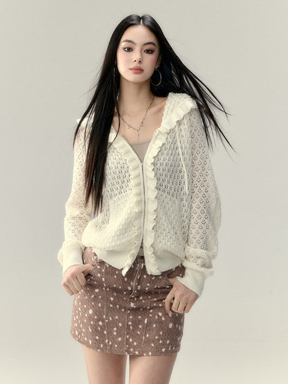 Hollow Knitted Casual Outerwear