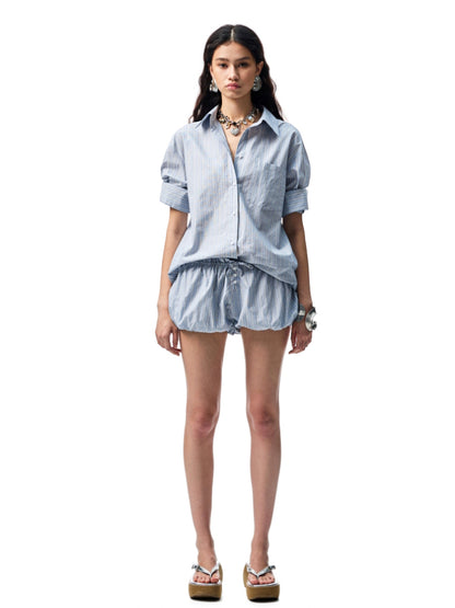 Mid Sleeve Loose-fit Shirt &amp; Skirt Set