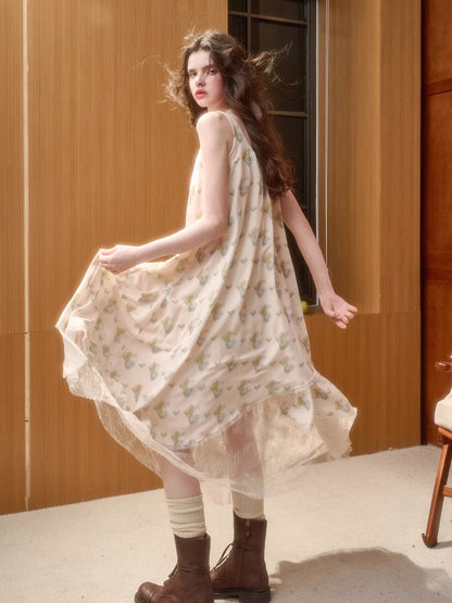 Chiffon Asymmetric Slip Dress