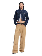 Washed Distressed Large Pockets Wide-Leg Pants - CHINASQUAD