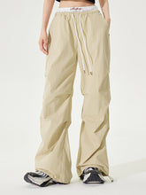 Lace Paneled Pleated Wide-leg Pants - CHINASQUAD