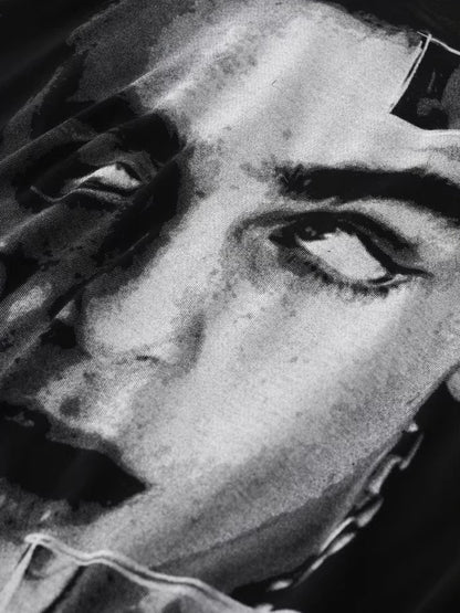 Blend Open-Back Chain Detail Loose T-Shirt