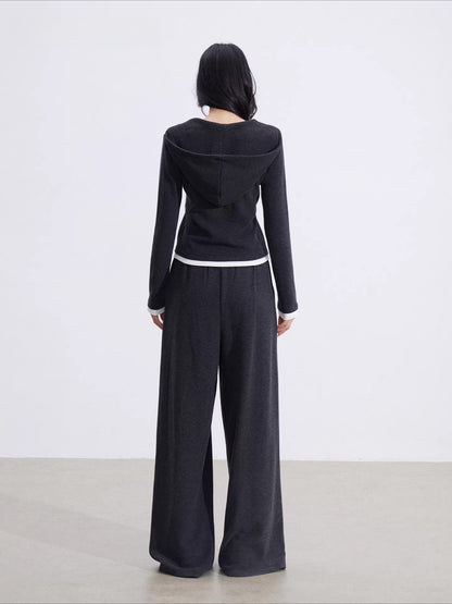 Layered Hooded Knit Set