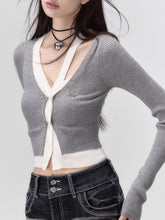 2-in-1 Long-sleeve Knitted Cardigan - CHINASQUAD