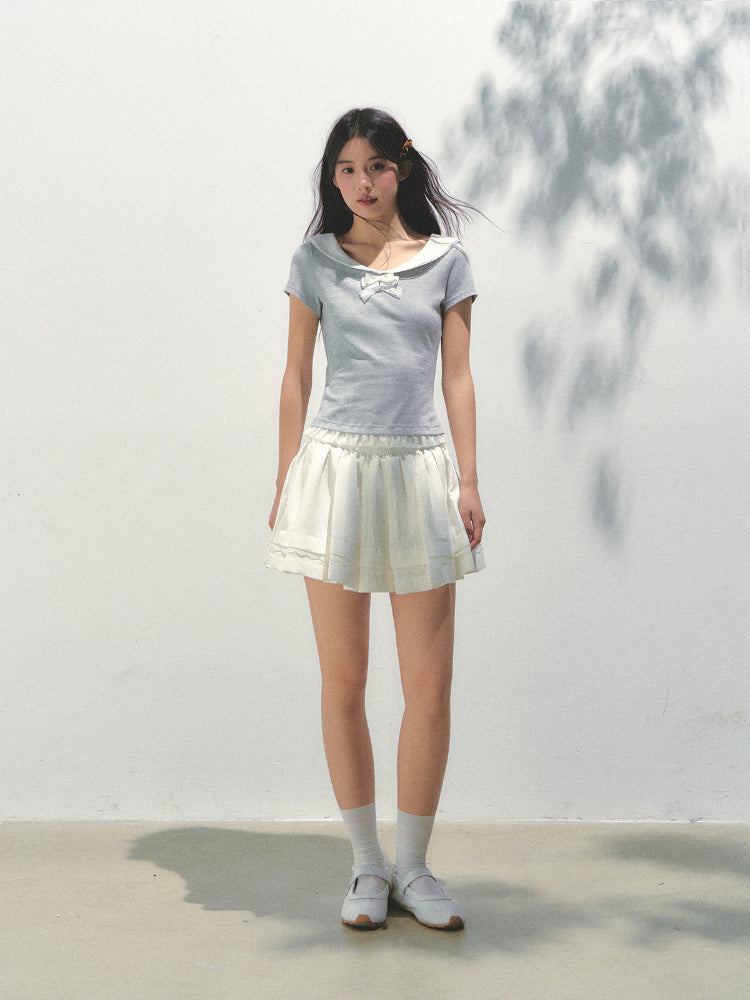 Lace Bow Retro T-shirt - CHINASQUAD