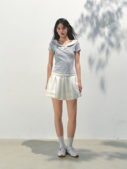 Lace Bow Retro T-shirt - CHINASQUAD