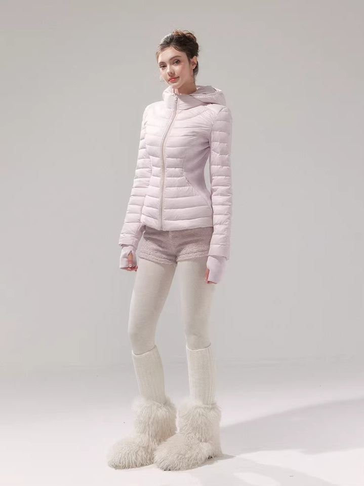 Lightweight 90% Down Quilted Stand-Collar Coat