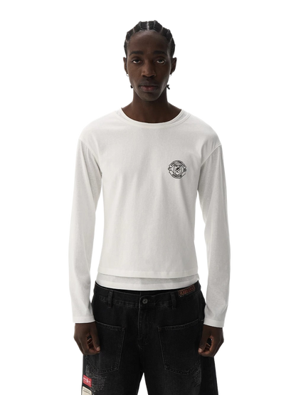 Layered Effect Basic Long Sleeve T-Shirt