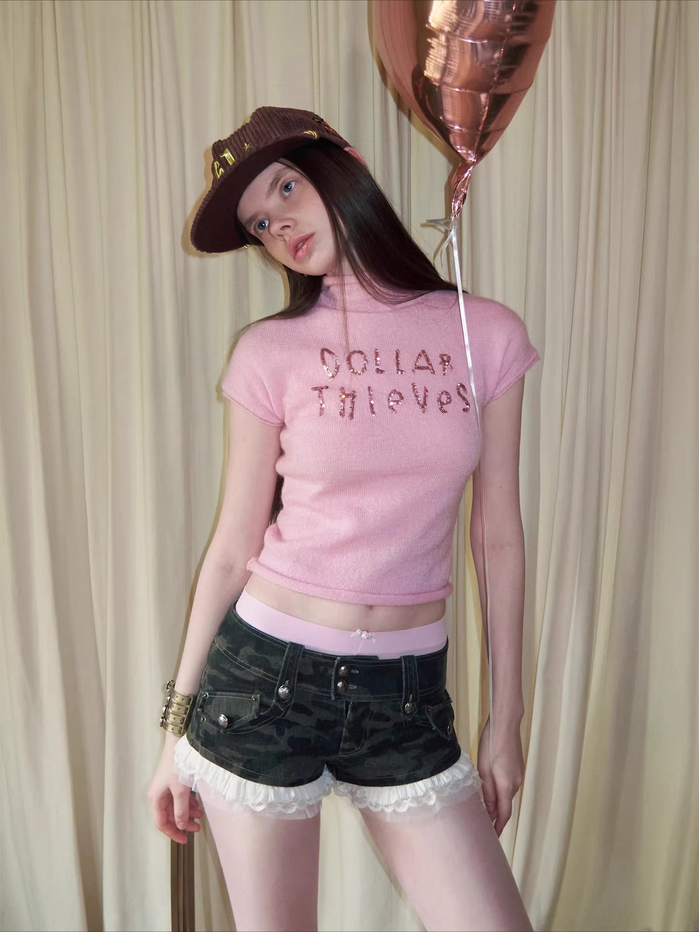 Lace Tiered Low-Rise Cake Shorts