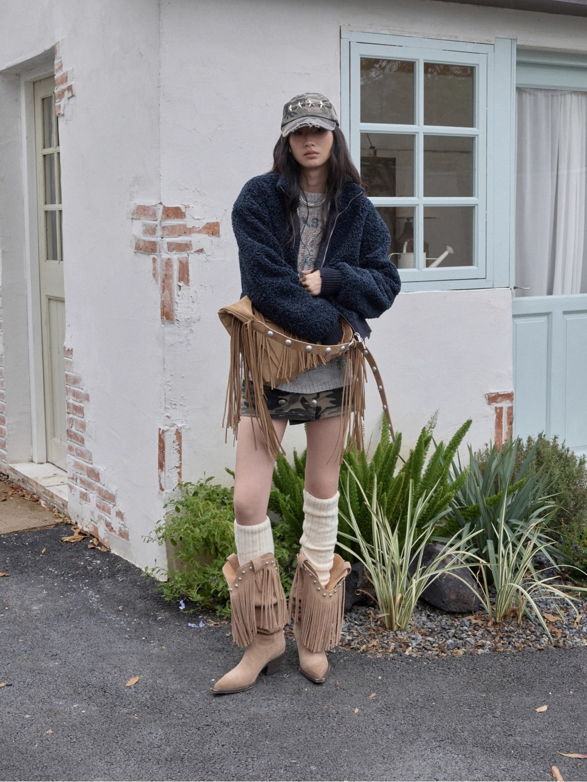 Wool Blend Over-the-Knee Slouchy Socks