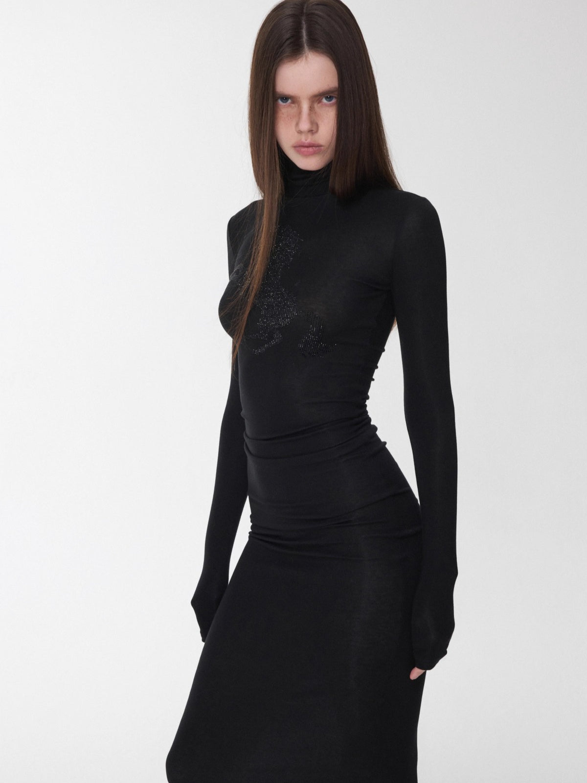 Crystal-Embellished Turtleneck