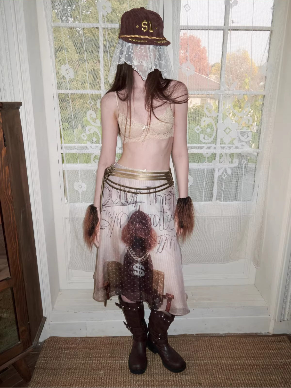 Multi-Strap Studded Mid-Calf Biker Boots