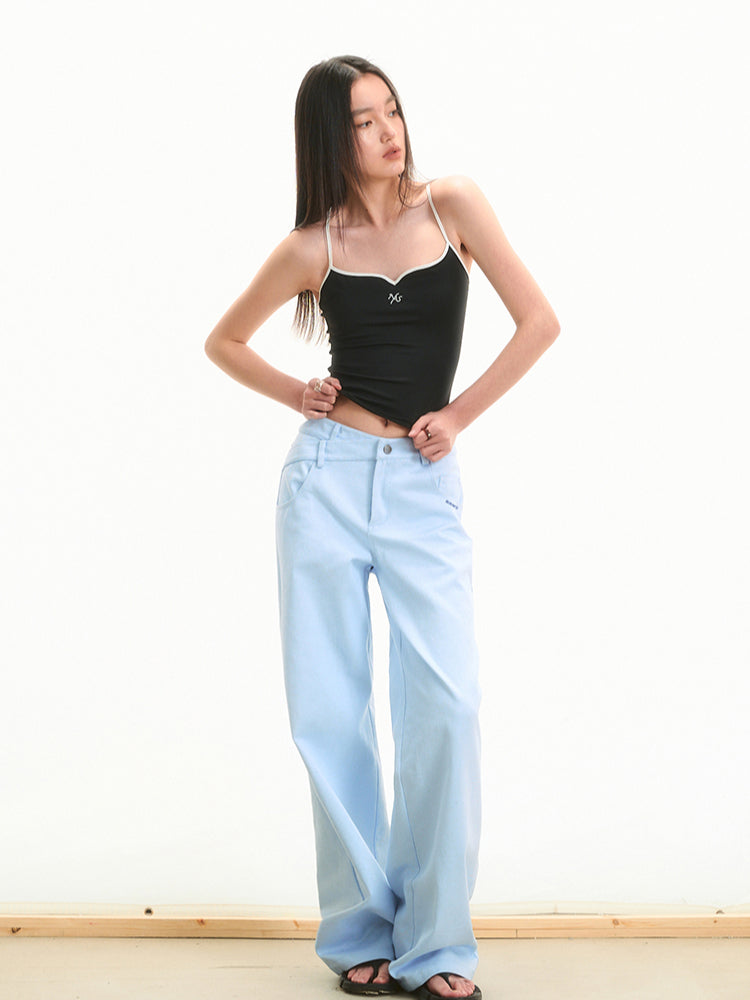 Pearl Rhinestone Slimming Casual Pants