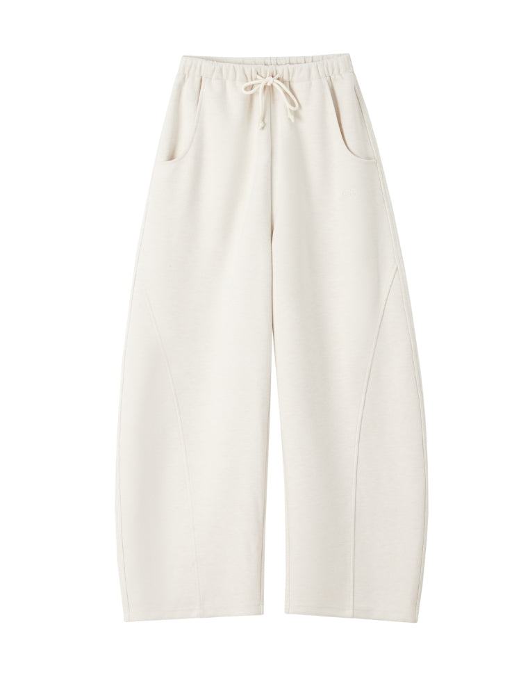 Contrast Drawstring Banana Pants