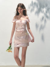 Pink Lace Flutter Sleeves Top - CHINASQUAD