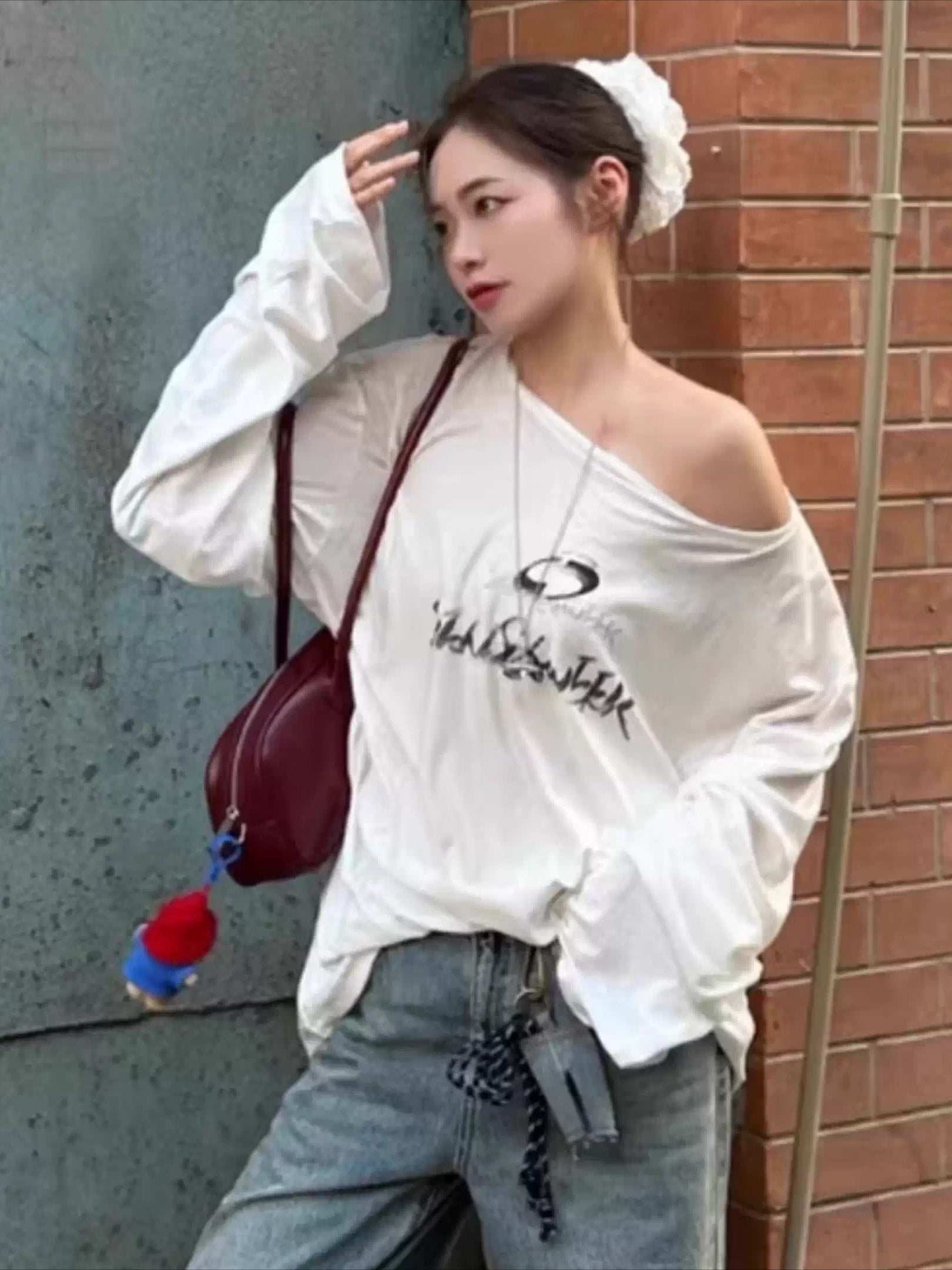 Mini Washed Denim Pants Charm