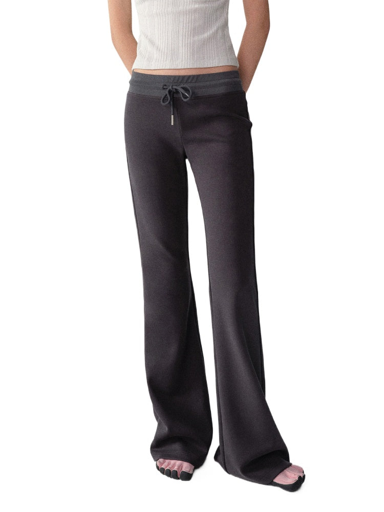 Modal Low-Waist Flared Pants