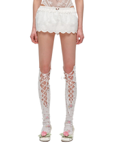 Cotton Eyelet Bubble Shorts & Layered Mini Skirt Set 1Jinn Studio