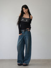 Lace Halter Two-way One-shoulder Sweater - CHINASQUAD