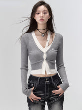 (Final Sale) 2-in-1 Long-sleeve Knitted Cardigan - CHINASQUAD