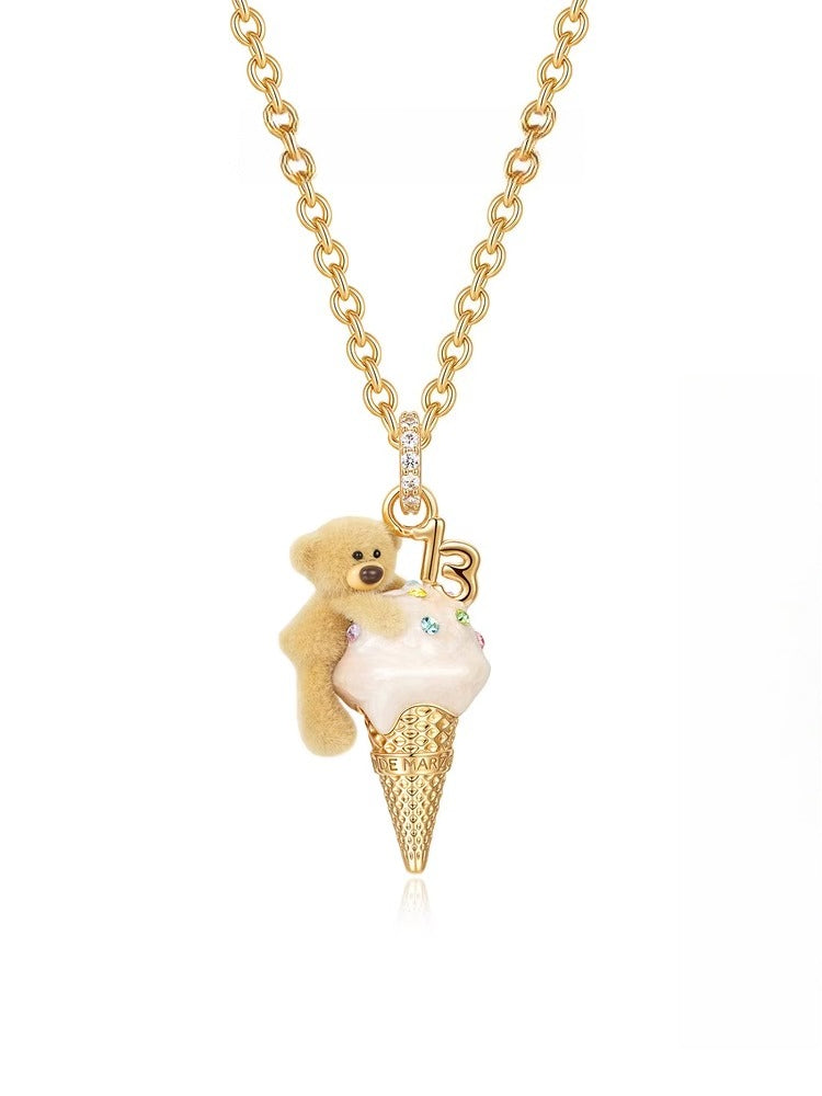 Ice-Cream Teddy Necklace