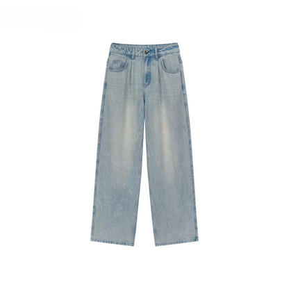 Vintage Washed Lyocell Straight-Leg Jeans