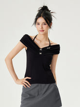 One-shoulder Tie-neck Top - CHINASQUAD