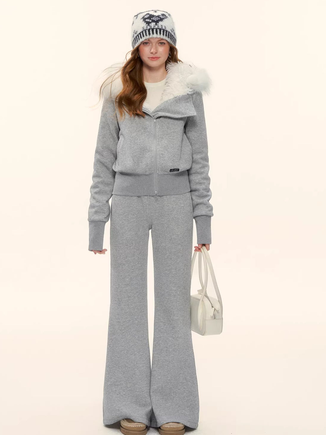 High-Waist Flared Lounge Pants