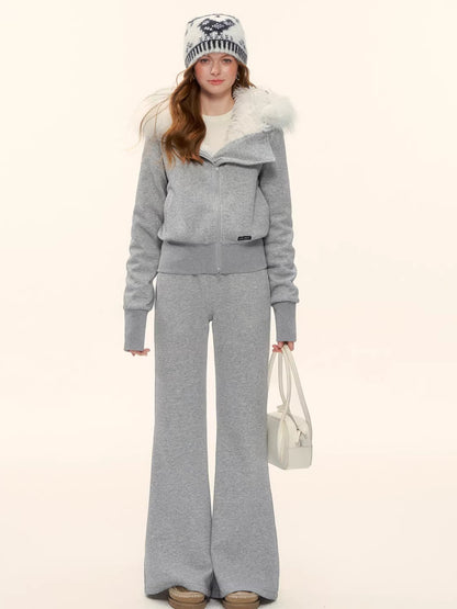 High-Waist Flared Lounge Pants