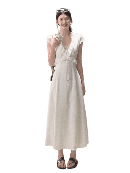 Lyocell Linen Tie-Waist Dress