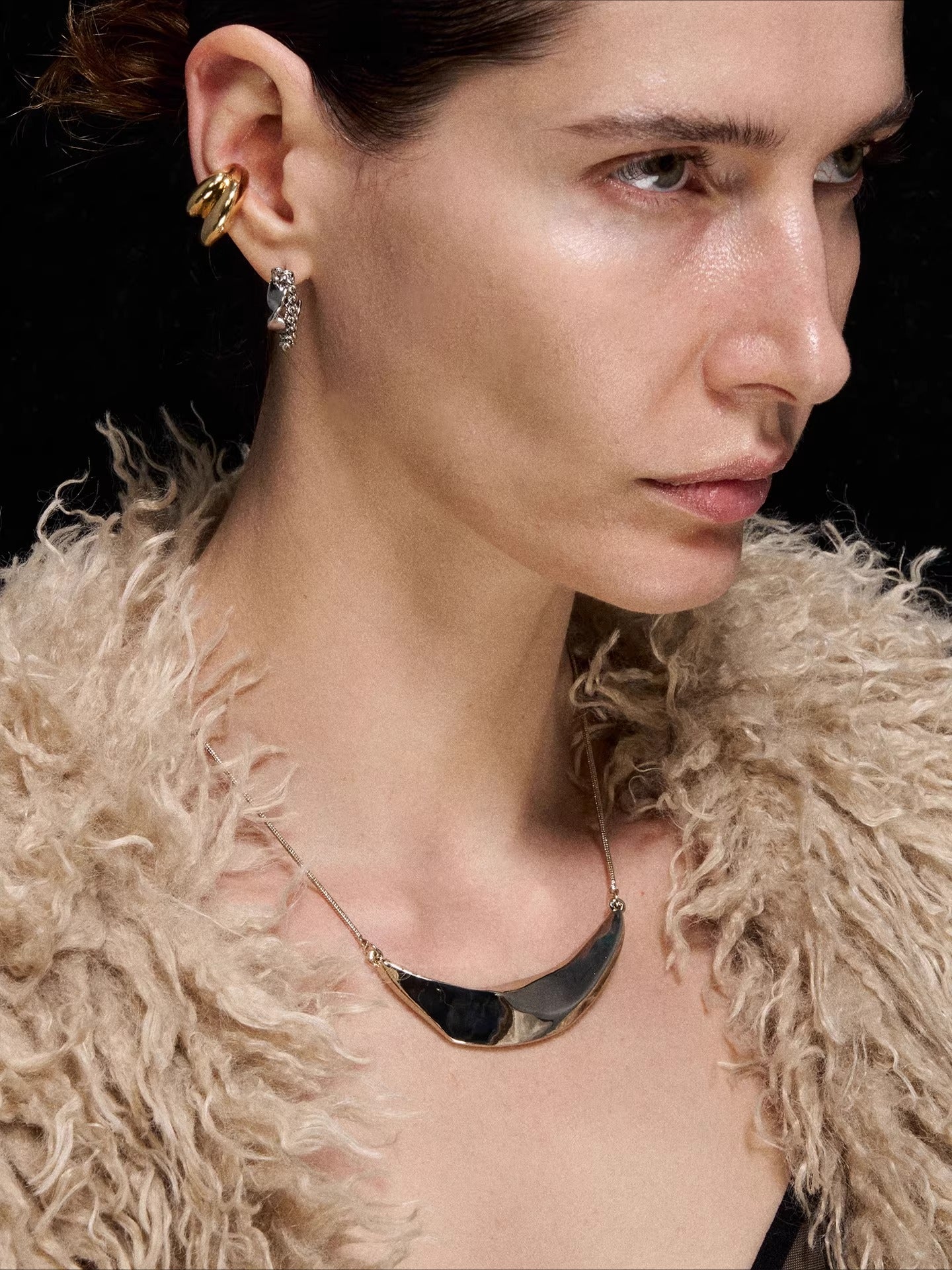 Faceted Geometric Pendant Necklace