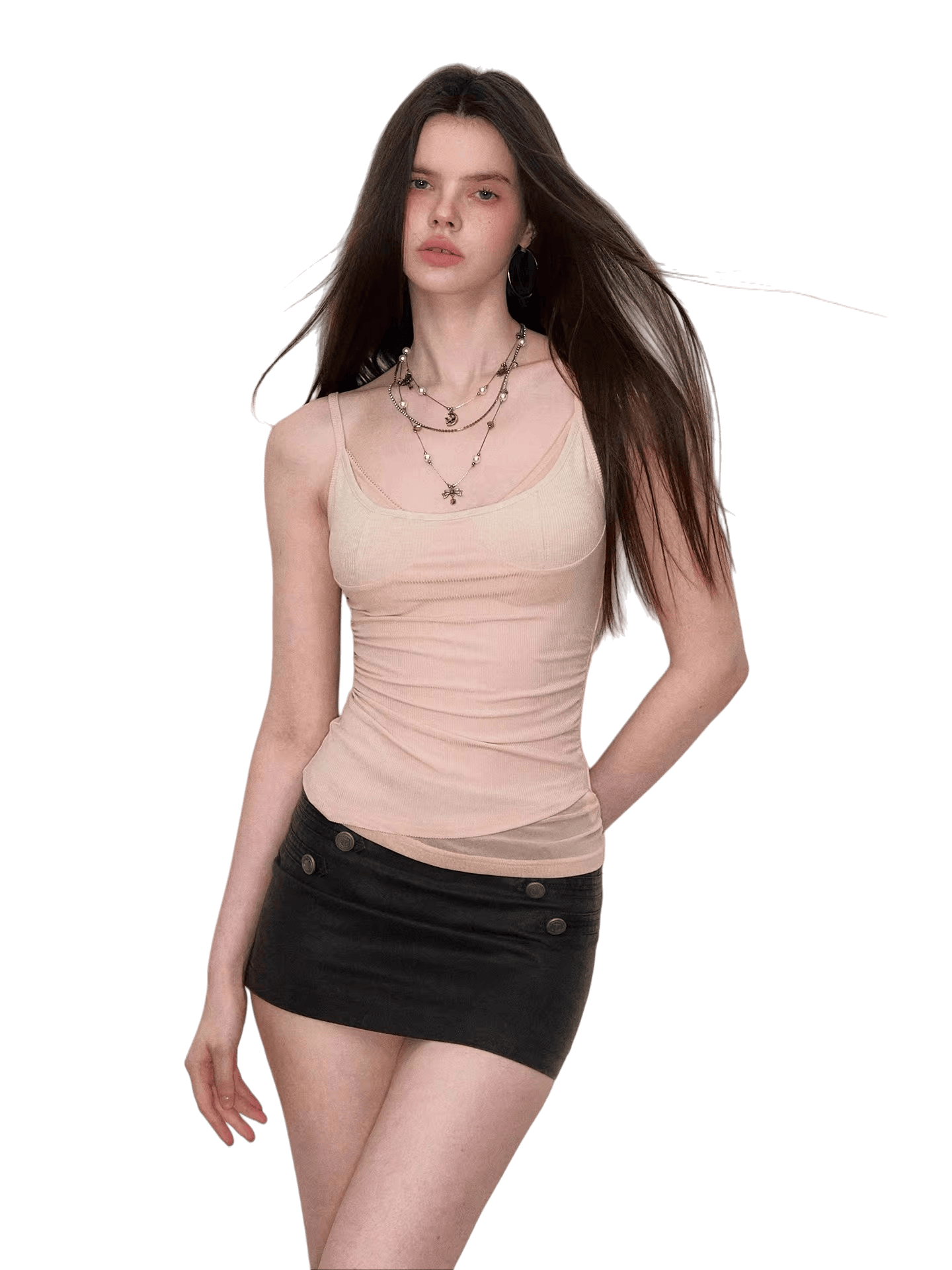 Colorblock Lyocell Knit Camisole