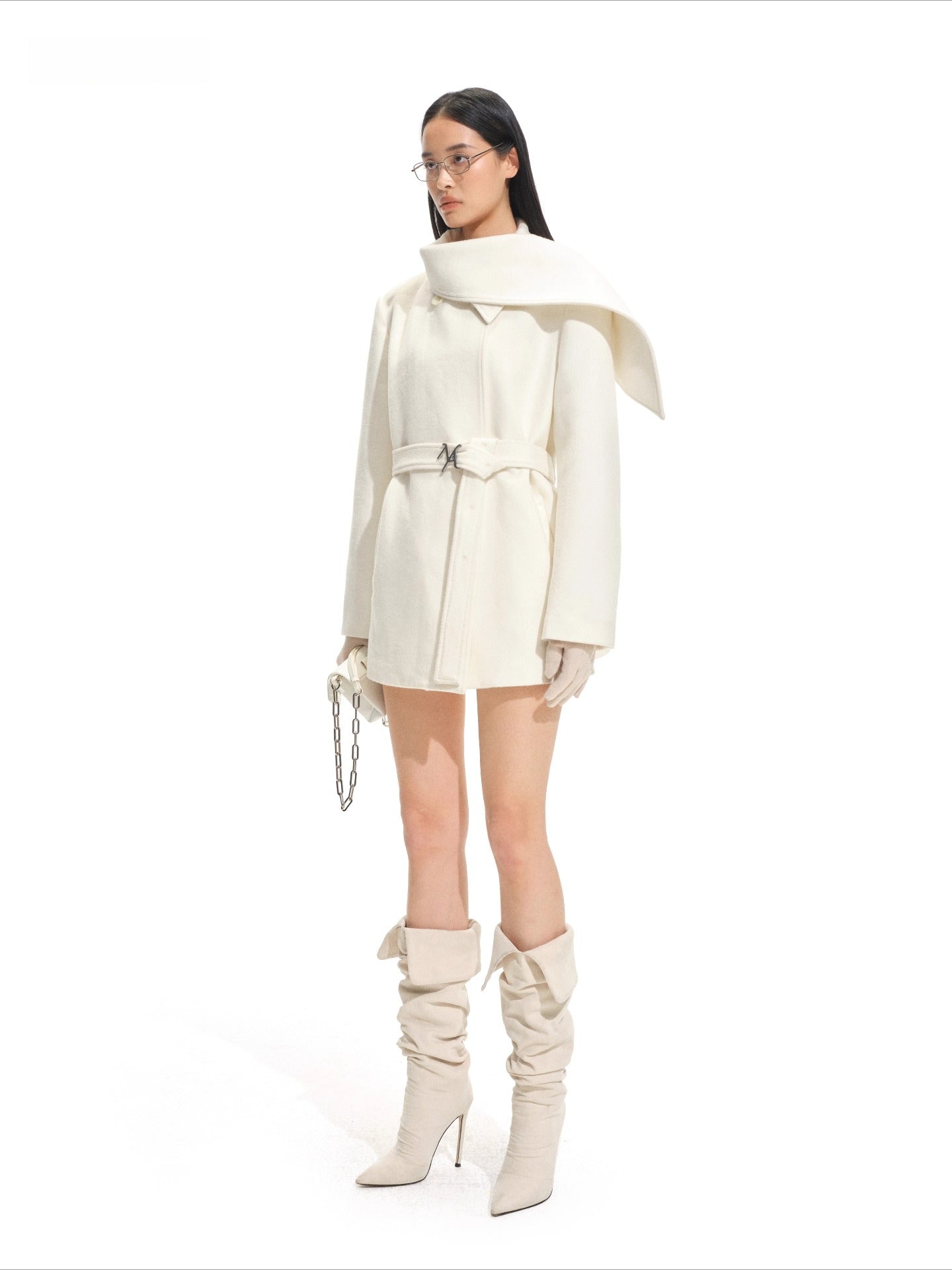 Roy Wool Scarf-Collar Jacket