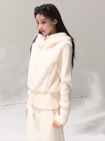 Knit Vest Jacket &amp; Straight-Leg Pants Set