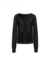 Knitted Floral Convertible Hollow-out Coat - CHINASQUAD