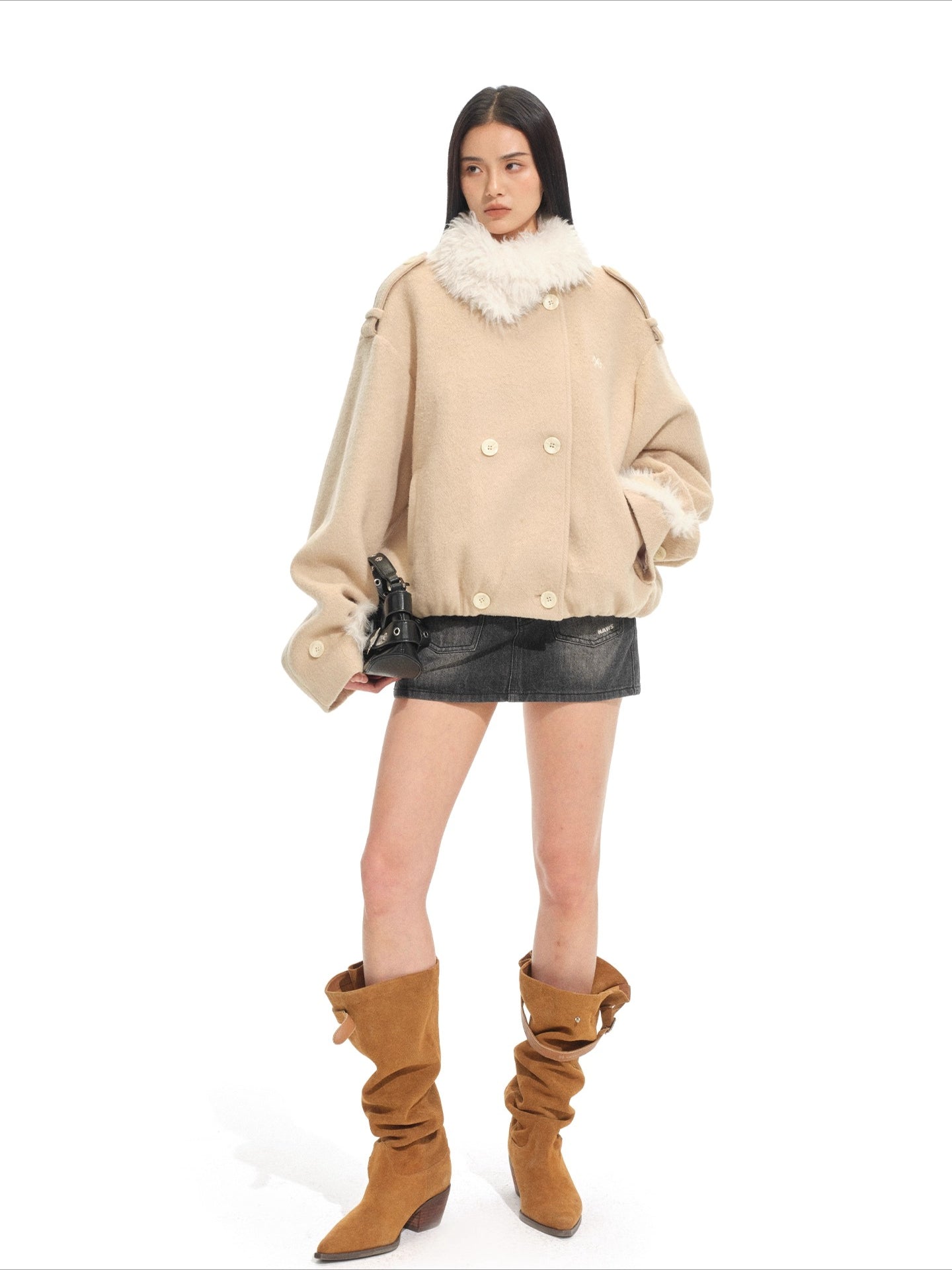 Polar Sculpted Wool-Blend Jacket