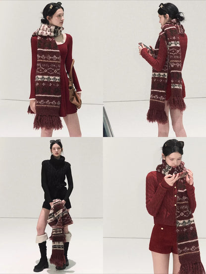 Handcrafted Fair Isle Wool Scarf