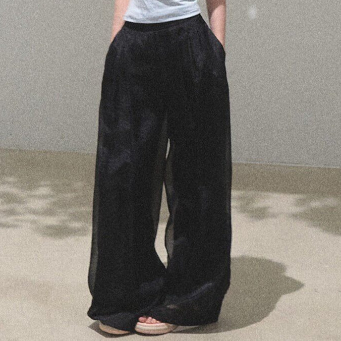 Childhood Tales Mesh Wide-Leg Trousers