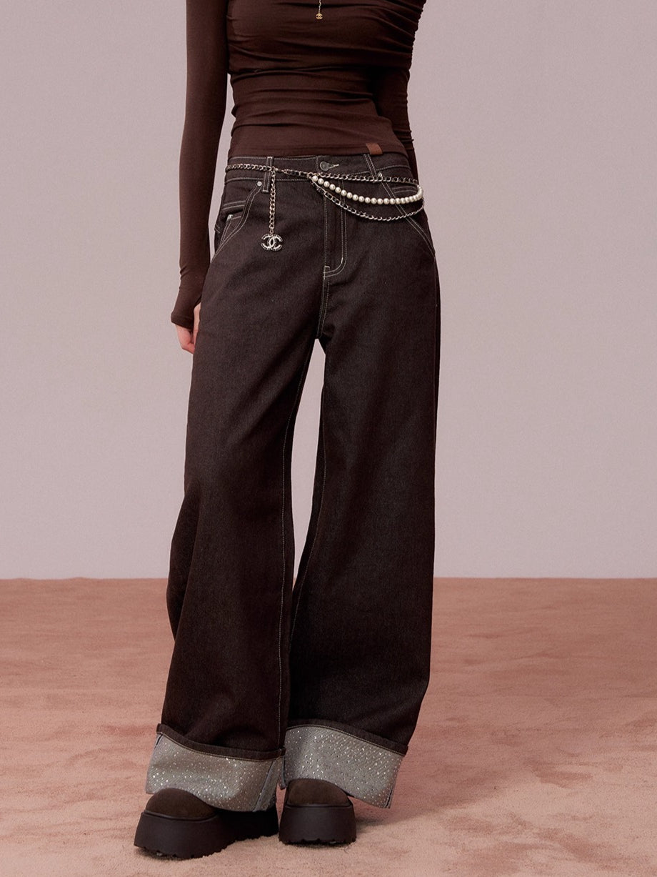 Vintage Straight-Leg Denim Pants