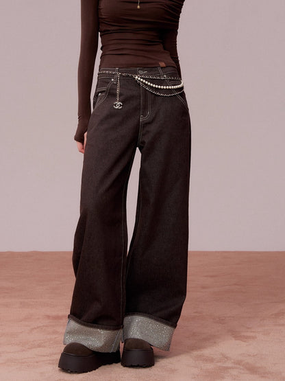 Vintage Straight-Leg Denim Pants