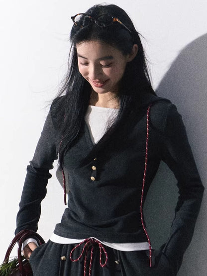 Knit Base Top &amp; Wide-Leg Pants Set