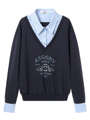 Navy (Sweatshirt) / S